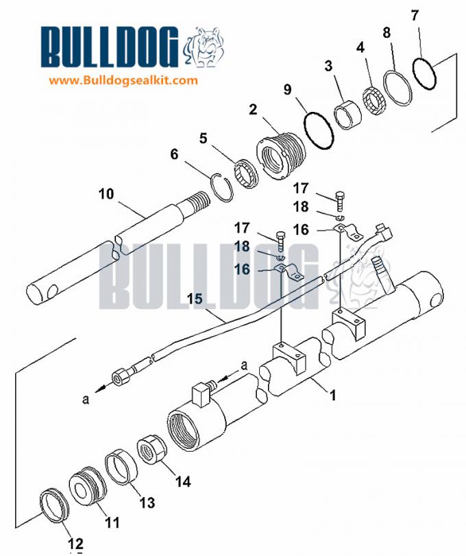 LW250 Crane Hyd Cylinder Repair Kits 7079815110 Custom Hoist Seal Kit